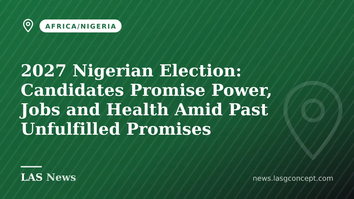 2027 Nigerian Election: Candidates Promise Power, Jobs and Health Amid Past Unfulfilled Promises