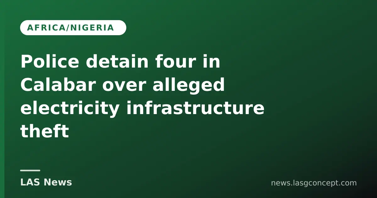 Police detain four in Calabar over alleged electricity infrastructure theft