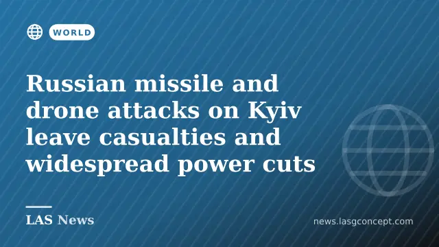 Russian missile and drone attacks on Kyiv leave casualties and widespread power cuts