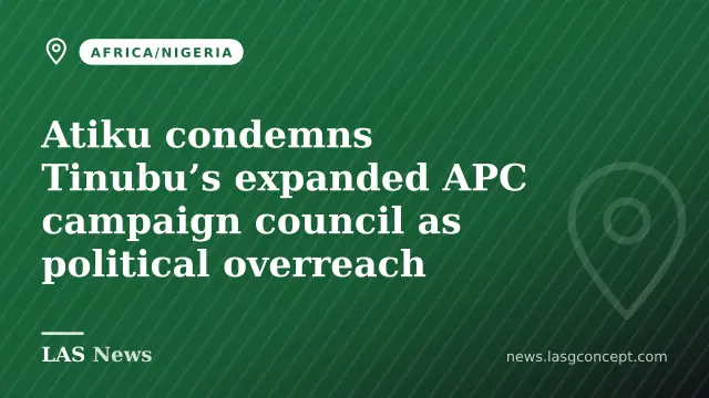 Atiku condemns Tinubu’s expanded APC campaign council as political overreach