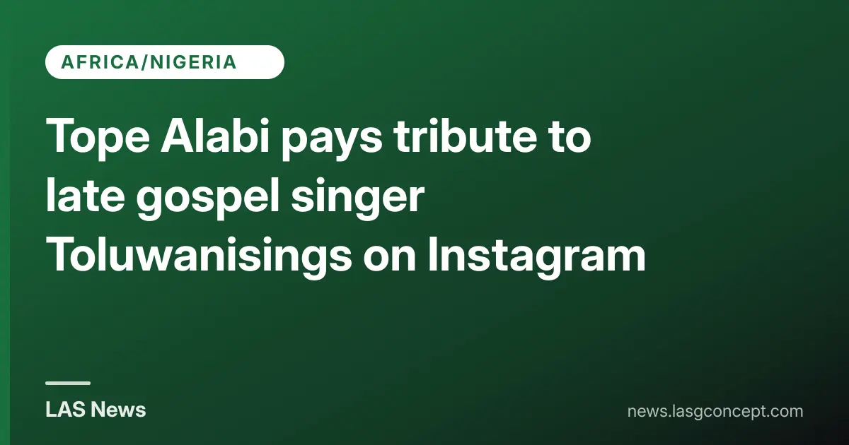 Tope Alabi pays tribute to late gospel singer Toluwanisings on Instagram
