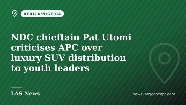 NDC chieftain Pat Utomi criticises APC over luxury SUV distribution to youth leaders