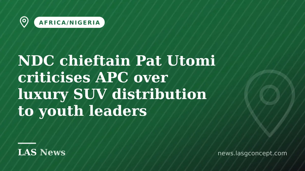 NDC chieftain Pat Utomi criticises APC over luxury SUV distribution to youth leaders