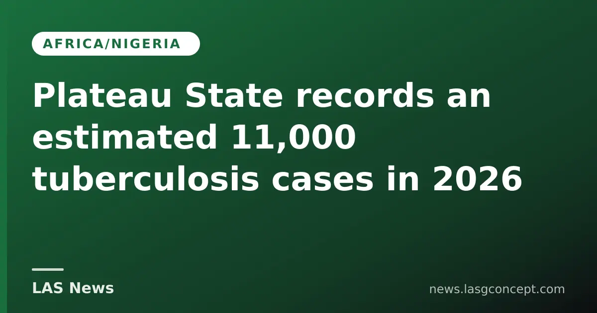 Plateau State records an estimated 11,000 tuberculosis cases in 2026