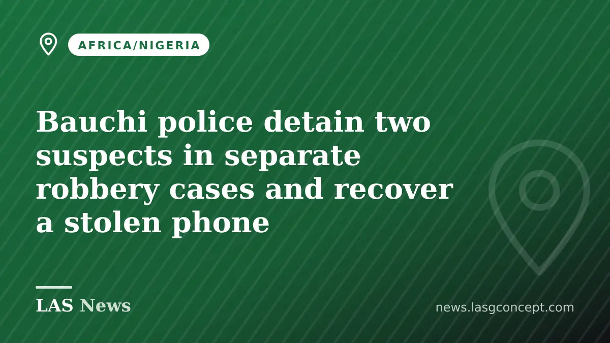 Bauchi police detain two suspects in separate robbery cases and recover a stolen phone
