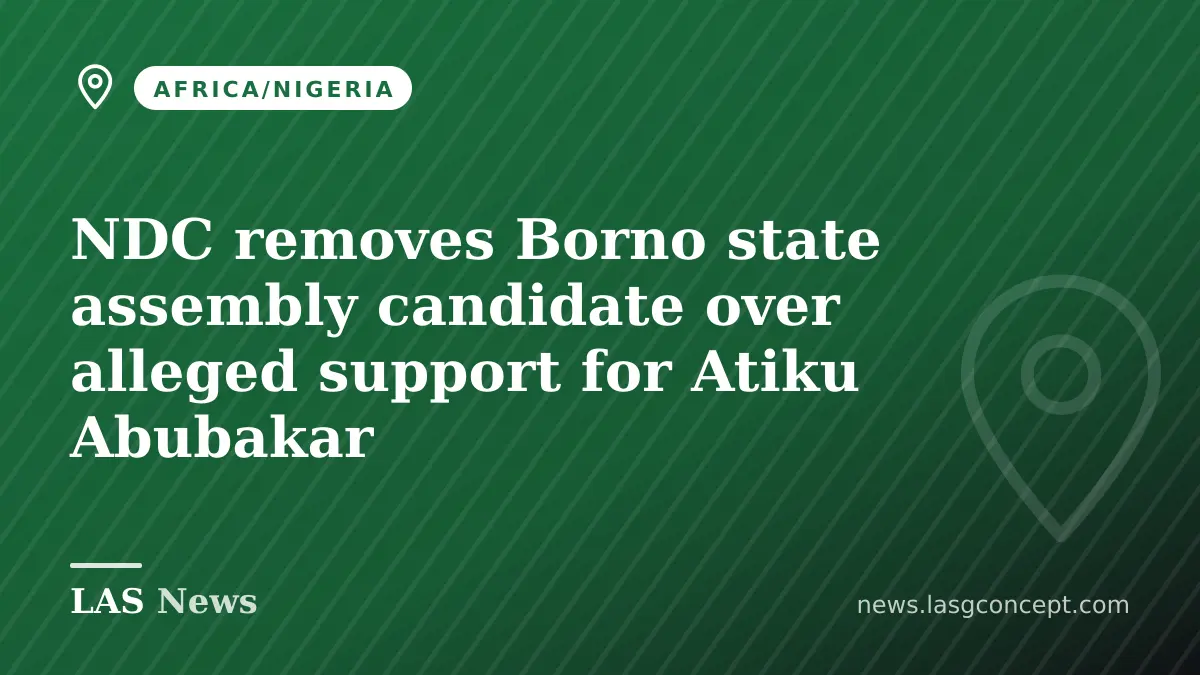 NDC removes Borno state assembly candidate over alleged support for Atiku Abubakar