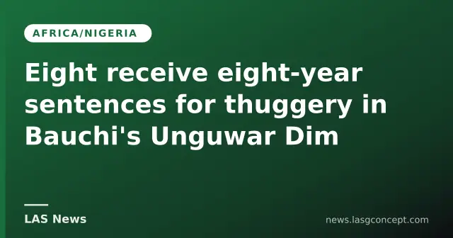 Eight receive eight‑year sentences for thuggery in Bauchi's Unguwar Dim