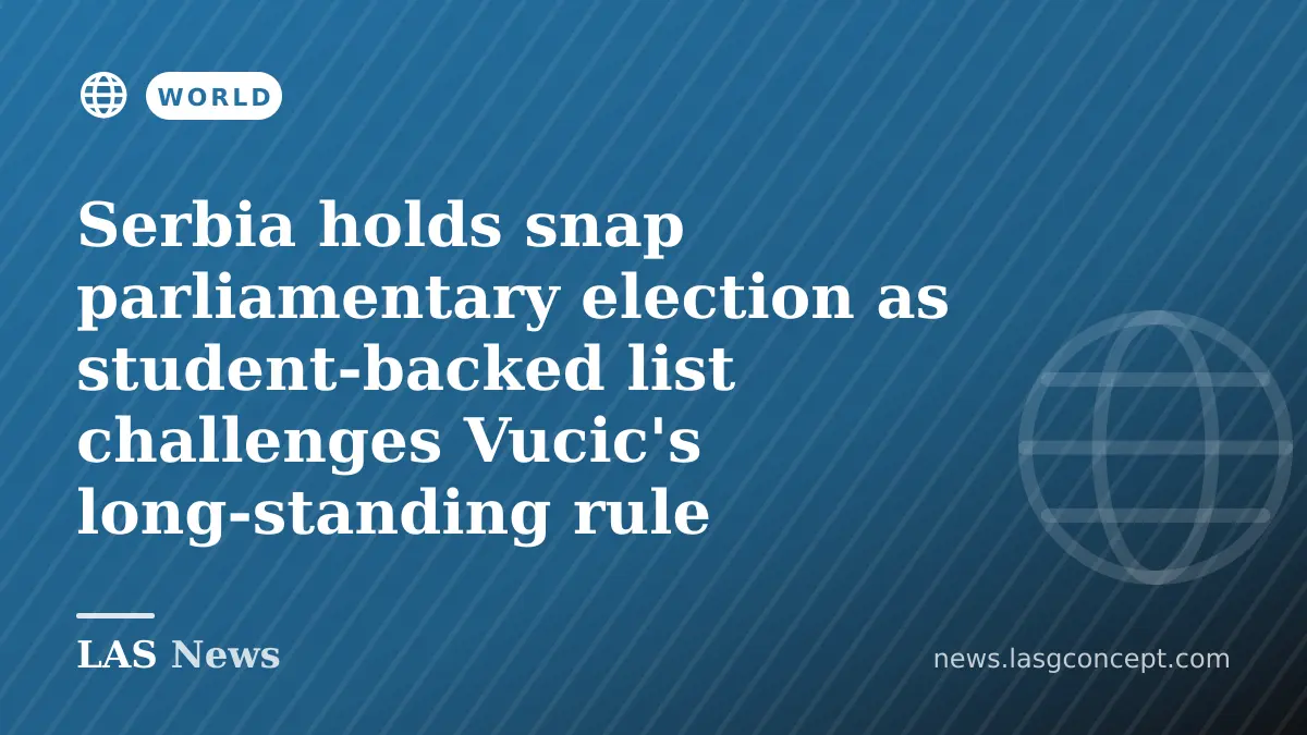 Serbia holds snap parliamentary election as student-backed list challenges Vucic's long‑standing rule