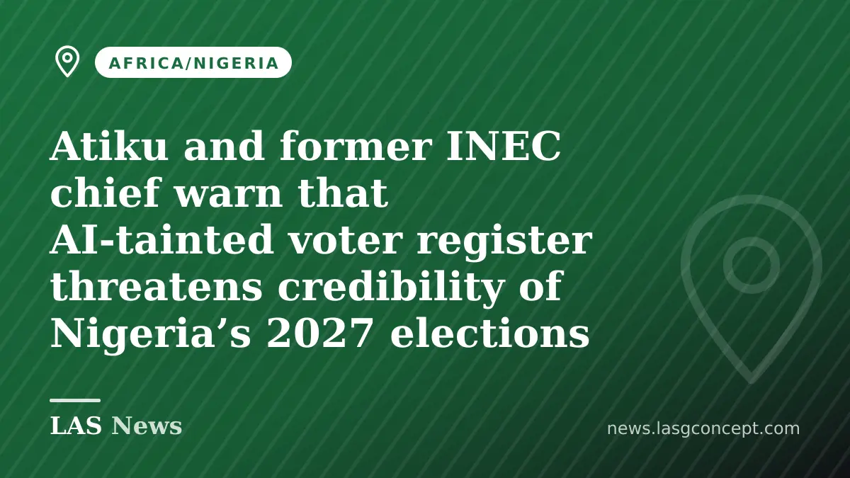 Atiku and former INEC chief warn that AI‑tainted voter register threatens credibility of Nigeria’s 2027 elections