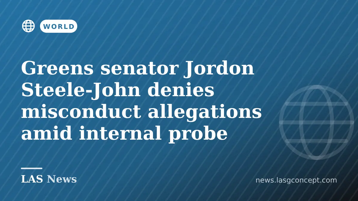Greens senator Jordon Steele-John denies misconduct allegations amid internal probe