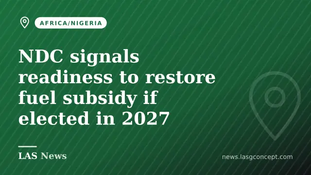 NDC signals readiness to restore fuel subsidy if elected in 2027