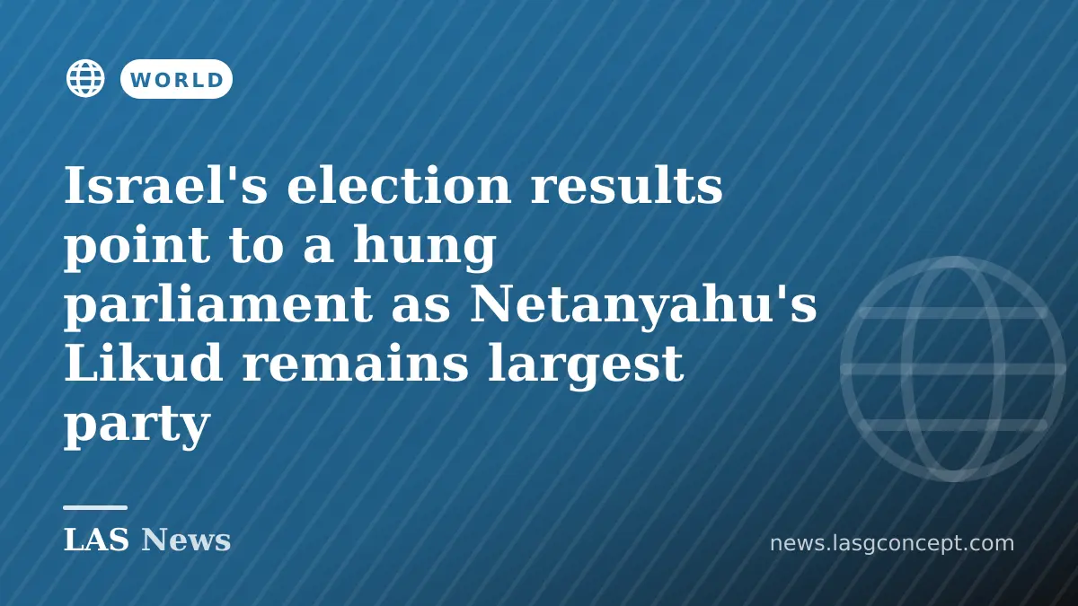 Israel's election results point to a hung parliament as Netanyahu's Likud remains largest party