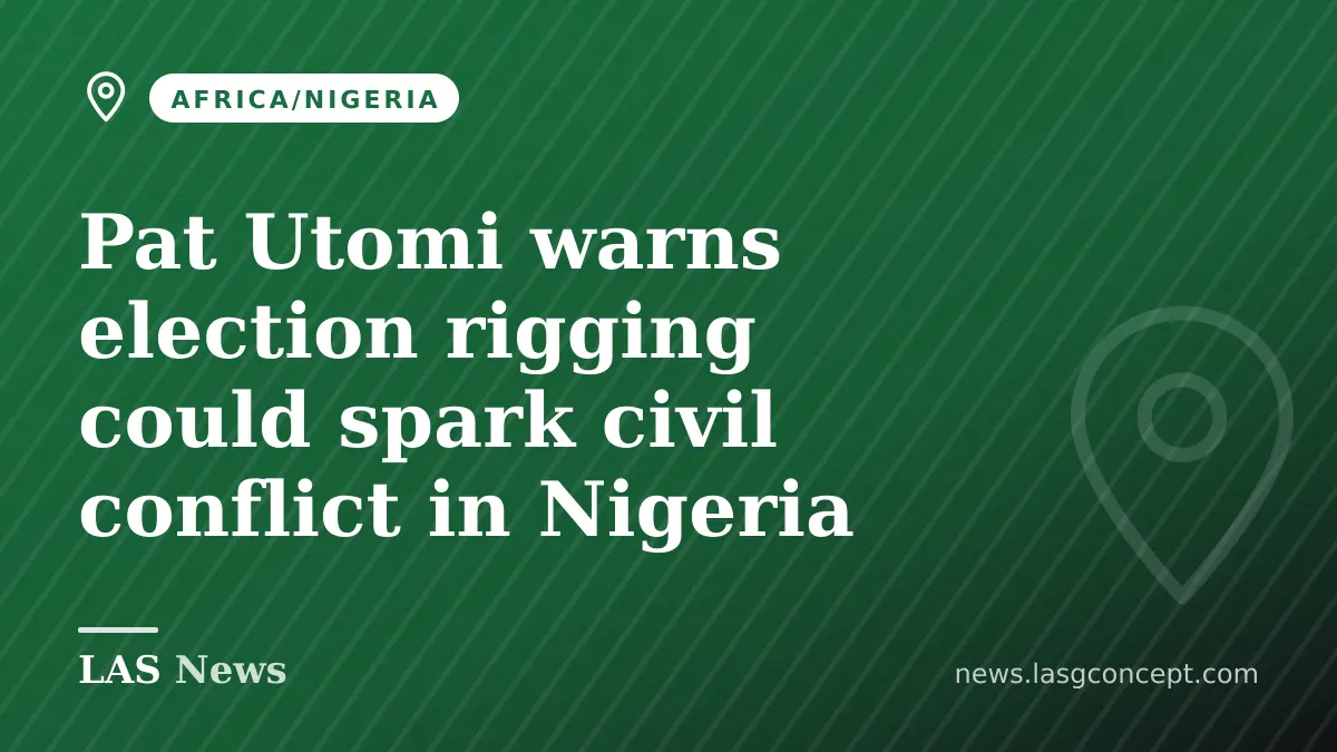 Pat Utomi warns election rigging could spark civil conflict in Nigeria