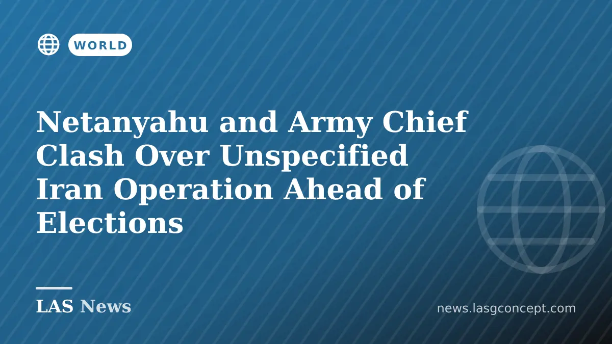Netanyahu and Army Chief Clash Over Unspecified Iran Operation Ahead of Elections